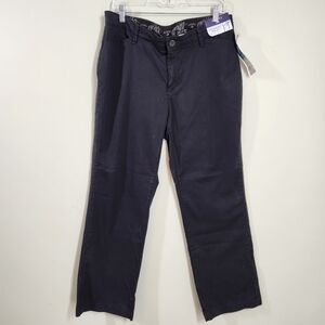 NWT Lee Riders Black Comfort Waist Pants Stretch Straight Leg, sz 14